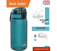 Ion8 Leak Proof Kids' Water Bottle, BPA Free, Aqua, 350ml
