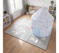 Kids Arctic Play Tent and Play Mat Set, Double Sided, Thick Foam, Antislip and Waterproof Play Mat & Matching Immersive Polyester Play Tent