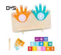Kids Arithmetic Counting Toy with Bendable Hand Wooden Number Block Kids Preschool Learning Toy Toddlers Boys Girls Educational Math Manipulatives