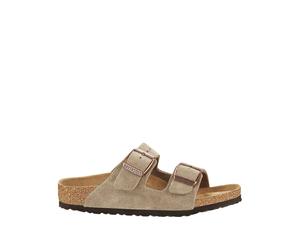 Kids Arizona Kids Suede Mules with Double Straps taupe