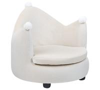 Kids Armchair Crown VEGA Velvet Light Beige