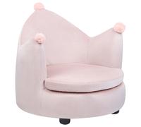 Kids Armchair Crown VEGA Velvet Pastel Pink