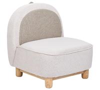Beliani Kids Armchair Dinosaur FABORG Fabric Light Beige
