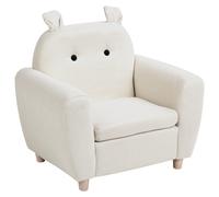 Kids Armchair Hippo MARIBO Fabric Off-White