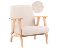 Kids Armchair LINDE Boucle Light Beige