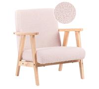 Kids Armchair LINDE Boucle Pastel Pink