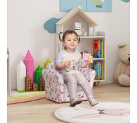 Aiyaplay Kids Sofa Chair With Flamingo Design For Bedroom Playroom Pink, Pink