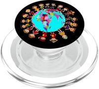 Kids around the world Happy Children Cultural diversity PopSockets PopGrip for MagSafe