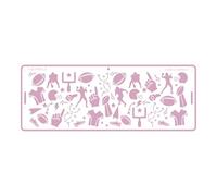 Kids Art & Craft Stencils for Painting & DIY Projects - Reusable Large Stencils for Creative Play, Drawing, Coloring & School Crafts (Football O-LINE)