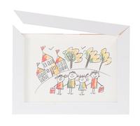 Kids Art Display Frame - Changeable Art Exhibition for Children's Artwork | Children's Picture Frame | Large Capacity Craft Storage Organiser Open Front Box Holds 50 Sheets for School Painting 3D