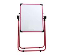 DEENZ Kid's Art Easel Double-sided Easel for Kids Chalkboard chalk drawing board White board with Stand 360 rotation adjustable height Pink and Blue (LARGE PINK)