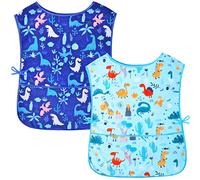 Kids Art Smock Girls Boys Artist Painting Apron with Pockets Sleeveless Smocks for Child 2-7 Years