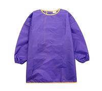 Kids Art Smocks Painting Plain Aprons for Children Waterproof Apron Overalls Artist Smock Long Sleeve Boys Rain Coat Reusable Raincoat Trousers Cycling Cartoon Rain Wear Ponchos (Purple, 4-5 Years)