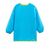 Kids Art Smocks Painting Plain Aprons for Children Waterproof Apron Overalls Artist Smock Long Sleeve Boy Girl Rain Coat Reusable Raincoat Trousers Cycling Cartoon Rain Wear (Sky Blue, 4-5 Years)