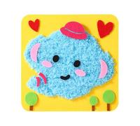 Kids Arts And Crafts Ages 2-5 Easter DIY Embroidery Doll Set For Kids Sewing Arts And Crafts Kit Easy To Do Cartoon Animal Sewing Projects Yarn Board Animals Stickers Hands On Diy Crafts (Yellow, A)