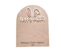 Kids Arts And Crafts Table My First Easter Sign Custom Baby's Name First Easter Sign Some Bunny You DIY Baby Footprint Baby Keepsake For Eas Kids Arts And (Beige, 20X27cm)