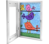 Kids Artwork Display Photo Picture Frame by Manhattan International. Kids A4 Art Picture Photo. Best for Changeable Artwork Display Storage, Fillable Front Opening, Artwork For 150 Pictures. (White)