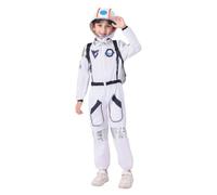 Kids Astronaut Costume Astronaut Cosplay Space Suit with Backpack Airplane Rocket
