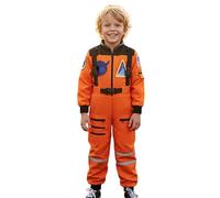 Kids Astronaut Costume, Unisex Astronaut Costume Cosplay Toys, Pilot Space Adventure Outfit, Spaceman Jumpsuit Fancy Dress for Boys & Girls World Book Day Gift