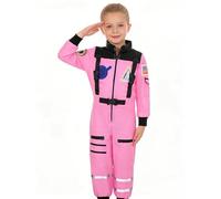 Kids Astronaut Costume, Unisex Astronaut Costume Cosplay Toys, Pilot Space Adventure Outfit, Spaceman Jumpsuit Fancy Dress for Boys & Girls World Book Day Gift