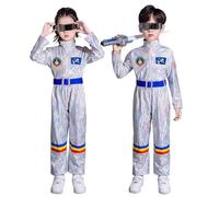 Kids Astronaut Costume, Unisex Future Tech Space Costume Cosplay Toys, Space Adventure Outfit, Astronaut Fancy Dress for Boys & Girls World Book Day Halloween Christmas Carnival Gift