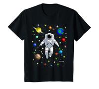 Kids Astronaut in Space with Realistic Colorful Planets & Stars T-Shirt