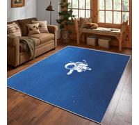 Kids Astronaut Rug, Deep Blue Space Cosmic Area Rug 140x200cm, Machine Washable Rug for Living Room, Bedroom, Non Slip Soft Carpet, Astronaut Home Decor & Gifts D#1153