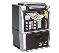 Kids ATM - Mini Electric Banking Money Box | Fierter A Savings Game Play with Auto Bill Grabber, Coin Storage for Childre