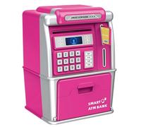 Kids ATM - Money Box, Electric | Small Banking Play Toys with Coin Recognition and Auto Grab Bill Slot, Educational Saving Machine for Kids, Boys, Girls, Home Learning, Birthday Gift, Fun Cash Managem