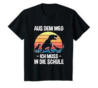 Kids "Aus dem Weg ich muss in die Schule T-Rex Dino Einschulung [German Language] T-Shirt