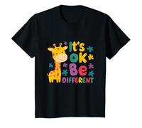 Kids Autism Awareness Giraffe Animal Lover Its Ok To Be Different T-Shirt