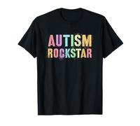 Kids AUTISM ROCKSTAR Proud Daddy Speaks Mommy Family T-Shirt