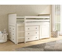 Kids Avenue Heritage Midsleeper With Chests + Desk