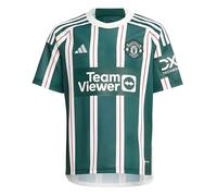 Kids Away Football Shirt Green 2023-2024 Manchester United Soccer Jersey Tee Top