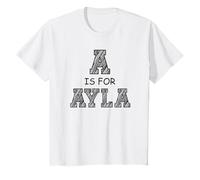 Kids Ayla Name Shirt Alphabet A is for Ayla T-Shirt