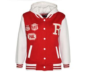Kids B.B Hooded NYC FOX Jacket Long Sleeve Baseball Coat Girls Boys Age 1-13 Yrs