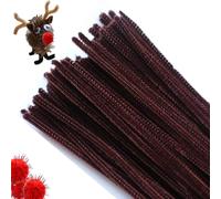 Kids B Crafty Brown Pipe Cleaners Chenille Stem 6mm x 30cm (12 Inches) 50 Pack