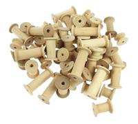 Kids B Crafty Loose Parts for Early Years - 30 Wooden Cotton Reels for Threading, Montessori & EYFS Activities - Fine Motor Skills & Open Ended Play - 15-50mm Sizes