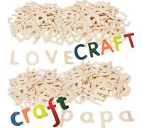Kids B Crafty Wooden Letters for Crafts Large - 120 Pcs Upper & Lower Case Wooden Alphabet Letters for Childrens Names, Personalised Signs & DIY Projects