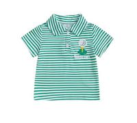 Kids Baby Boy Polo Shirt Striped Golf Pattern Button Up Short Sleeve T Shirts Toddler Casual Tee Tops Summer Clothes for Little Boys (Green Rugby Embroidery, 0-6 Months)