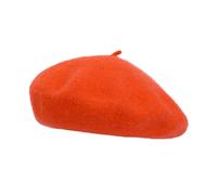 Kids Baby Girls Boys Vintage Beret Hat Classic Wool French Beret Hat Solid Fall Winter Warm Beanie Cap (A-Orange, ONE Size)