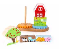 Kids Baby Motor Skills Toys Stacking Blocks Rods Colourful wooden NEW NEW