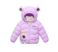 Kids Baby Puffer Jacket - Toddlers Cute Hooded Padded Coat, Boys Girls Lightweight Down Jackets, Winter Warm, Packable Bodywarmer, Windproof Outwear Parka, Thicken, Zip Pockets, Children 1-6 Years Old