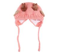 Kids Baby Trapper Hat Earflaps Cap With Chin Strap Thermal Knit Cartoon Christmas Reindeer Antlers Ears Beanies Die Cuts For Card Making On With Stamp