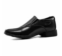 Kids Back to School Shoes Easy Fastening Extra Comfort Durable & Stylish Casual Formal Dress Boots for Boys All-Day Wear (Black Slip On Twin Gusset, UK 13 Infant)