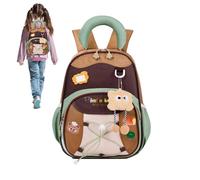 Kids Backpack - 12.6 Inch Height Waterproof Cartoon Rucksack | Color-blocking Kindergarten Backpack with Adjustable Buckle,for 3 To 6 Years Old Preschool Elementary Travel Nursery Christmas Birthday