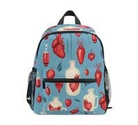 Kids Backpack Beating Hearts Kindergarten Preschool Bag for Toddler Girls Boys
