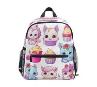 Kids Backpack Cat Eat Cake Kindergarten Preschool Bag for Toddler Girls Boys