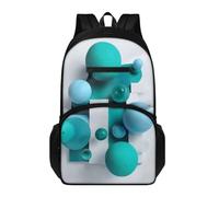 Kids Backpack Green Circle Children Primary Schoolbag Book Bag for School&Travel, Lightweight School Bag With Mesh Pockets and Adjustable Padded Shoulder Straps