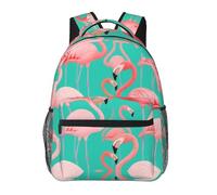 Kids Backpack Lightweight Children's Rucksack Pink Flamingo Art Compartments School Backpack for Hiking Dailyuse Sports 29X40cm